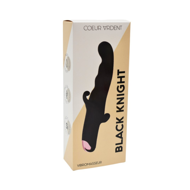 BLACK KNIGHT, Vibromasseur Point G USB en silicone médical doux, doté de 10 modes de vibration