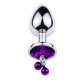 Plug bijou aluminium violet avec clochettes Taille S JINGLE