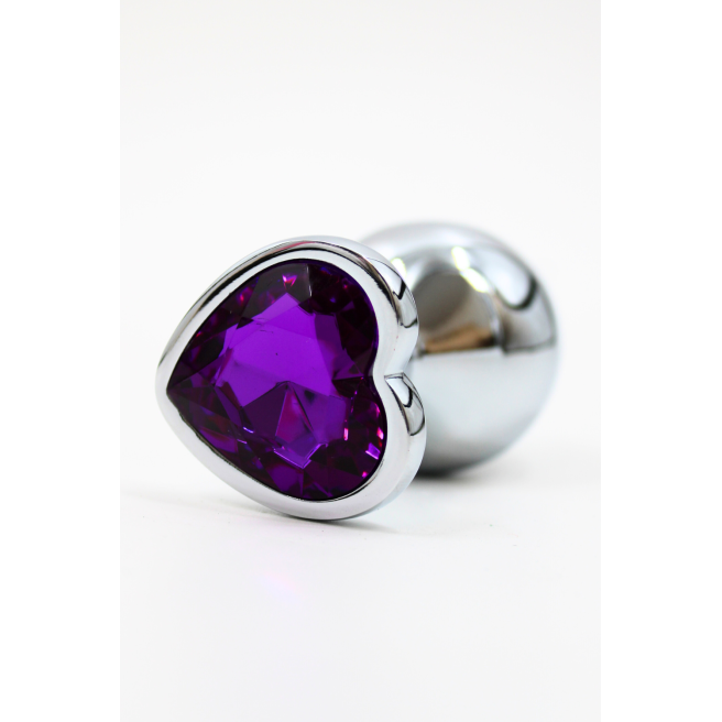 Plug bijou en aluminium bijou coeur violet Medium LOVELY