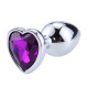 Plug bijou en aluminium bijou coeur violet Medium LOVELY