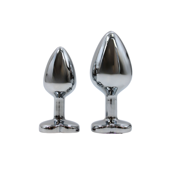 Plug bijou en aluminium bijou coeur violet Medium LOVELY