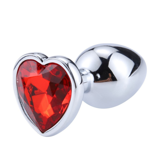 Plug bijou coeur en aluminium bijou rouge Small LOVELY
