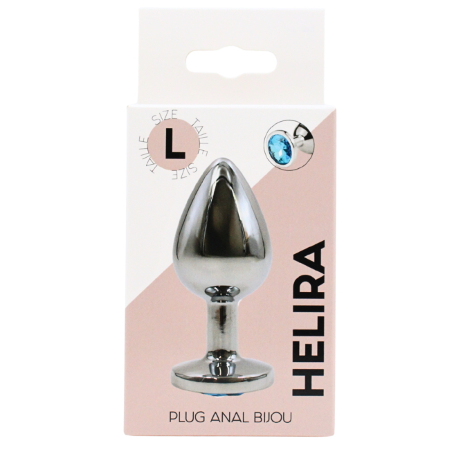 Plug bijou en aluminium bijou bleu Large HELIRA