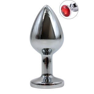 Plug bijou en aluminium bijou rouge Medium HELIRA