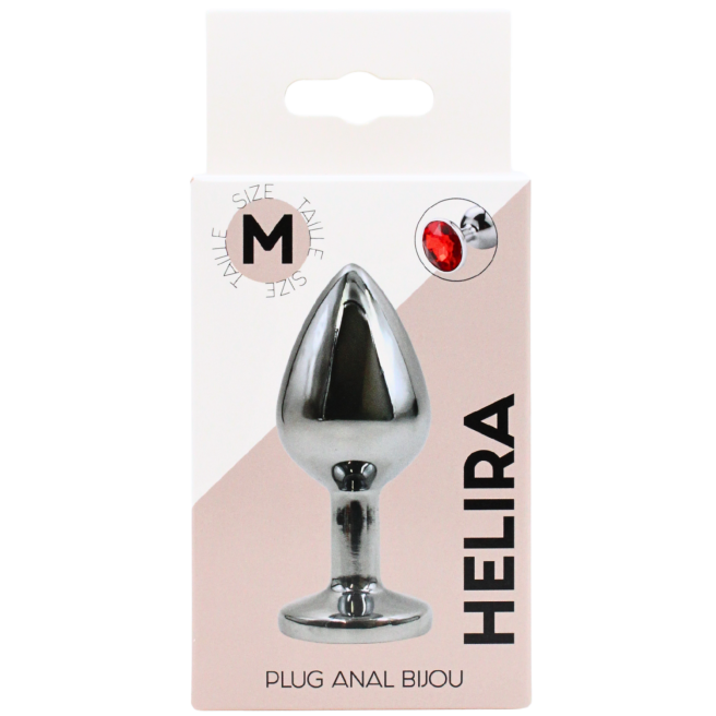 Plug bijou en aluminium bijou rouge Medium HELIRA