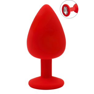 Plug rouge bijou cristal Large CHERRY