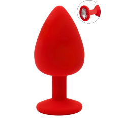 Plug rouge bijou cristal Large CHERRY
