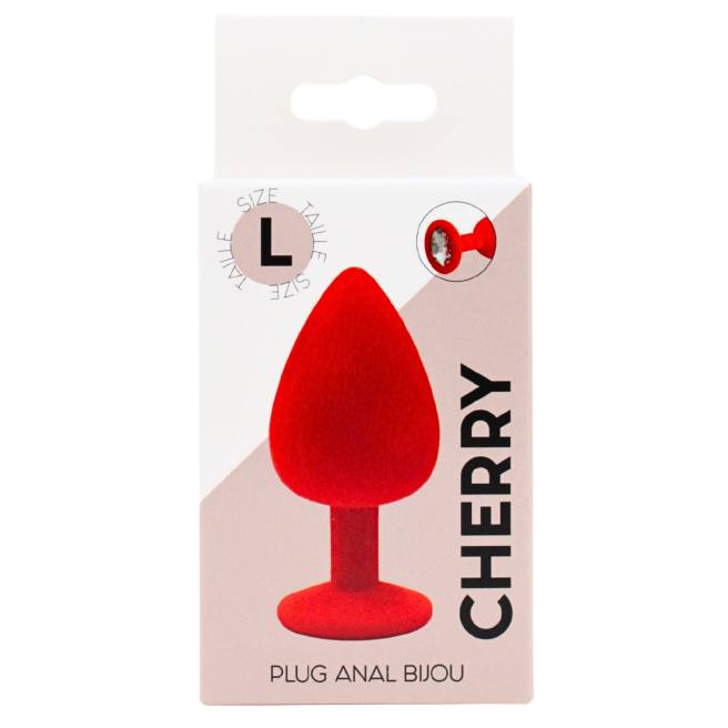 Plug rouge bijou cristal Large CHERRY