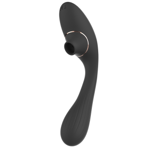 Stimulateur Clitoridien  Vibromasseur Point G 2-en-1 DINA Noir