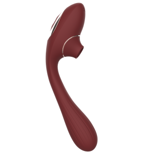 Stimulateur Clitoridien  Vibromasseur Point G 2-en-1 DINA Bordeaux