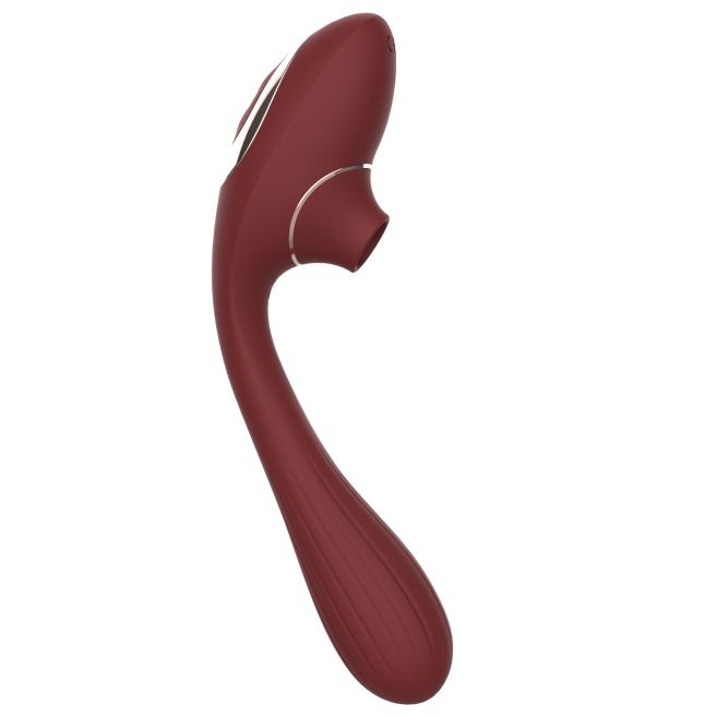 Stimulateur Clitoridien  Vibromasseur Point G 2-en-1 DINA Bordeaux