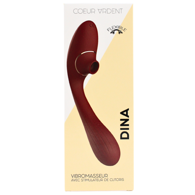 Stimulateur Clitoridien  Vibromasseur Point G 2-en-1 DINA Bordeaux
