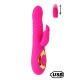 TWIST 2 Rose, Vibromasseur Rabbit va-et-vient USB en silicone médical, doté de 18 modes de stimulation