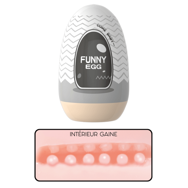 Gaine Masturbatrice Réutilisable FUNNY EGG  Design Réaliste Anus