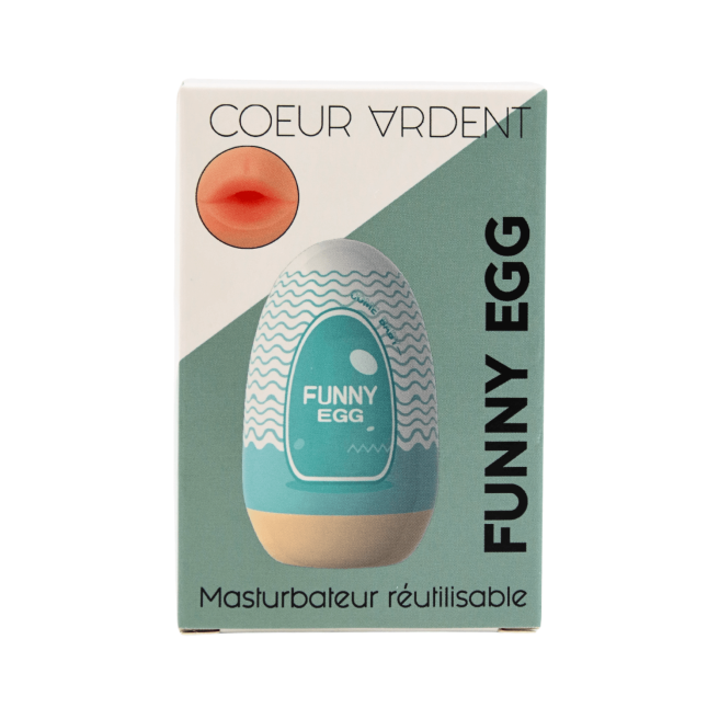 Gaine Masturbatrice Réutilisable FUNNY EGG  Design Réaliste Bouche