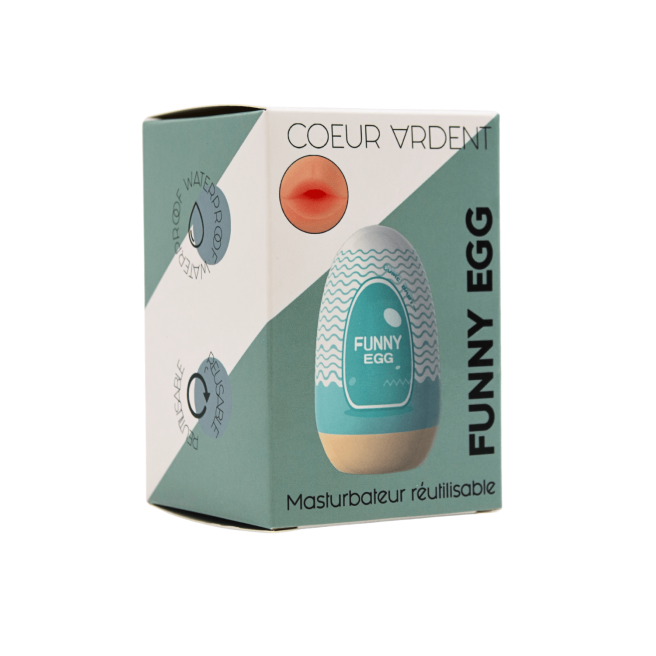 Gaine Masturbatrice Réutilisable FUNNY EGG  Design Réaliste Bouche