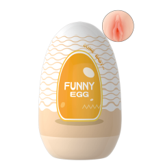 Gaine Masturbatrice Réutilisable FUNNY EGG  Design Réaliste Vagin lèvres moyennes