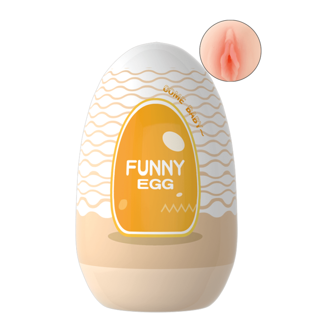 Gaine Masturbatrice Réutilisable FUNNY EGG  Design Réaliste Vagin lèvres moyennes