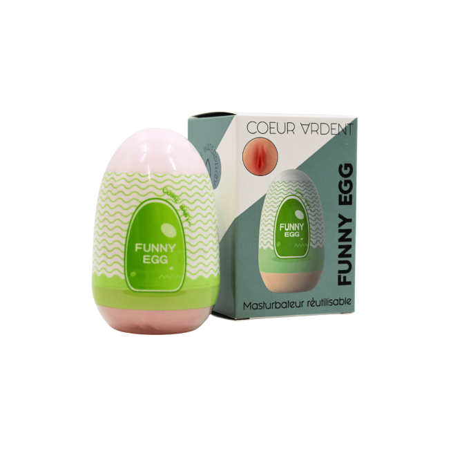 Gaine Masturbatrice Réutilisable FUNNY EGG  Design Réaliste Vagin lèvres fines