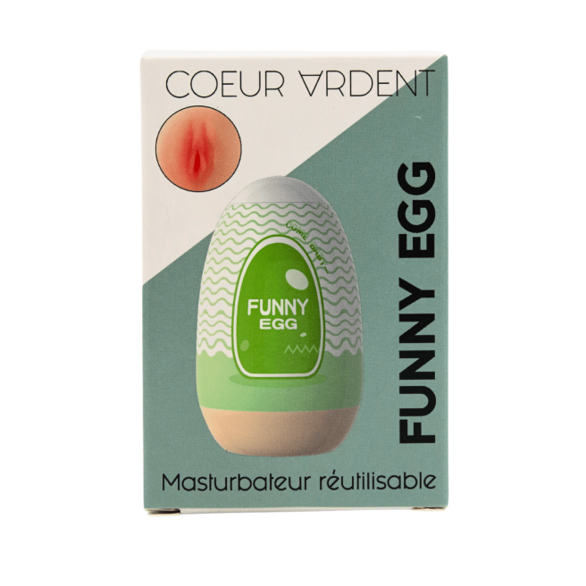 Gaine Masturbatrice Réutilisable FUNNY EGG  Design Réaliste Vagin lèvres fines