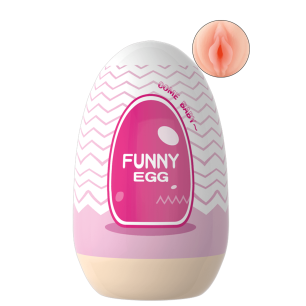 Gaine Masturbatrice Réutilisable FUNNY EGG  Design Réaliste Vagin lèvres épaisses