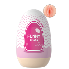 Gaine Masturbatrice Réutilisable FUNNY EGG  Design Réaliste Vagin lèvres épaisses