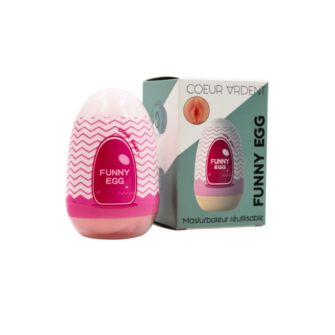 Gaine Masturbatrice Réutilisable FUNNY EGG  Design Réaliste Vagin lèvres épaisses