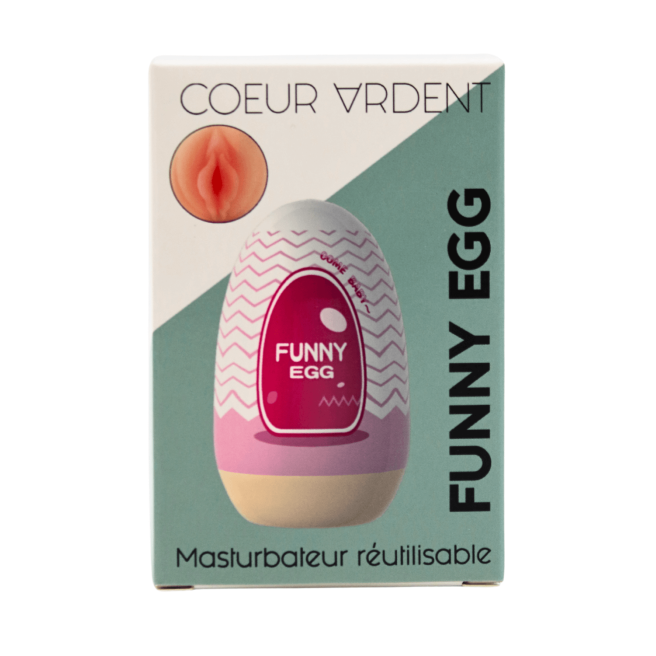 Gaine Masturbatrice Réutilisable FUNNY EGG  Design Réaliste Vagin lèvres épaisses