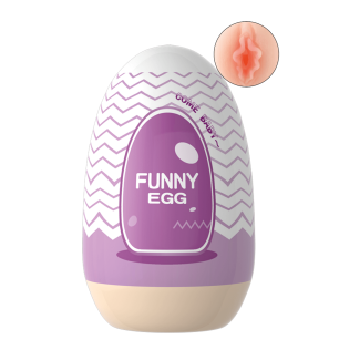 Gaine Masturbatrice Réutilisable FUNNY EGG  Design Réaliste Vagin lèvres charnus