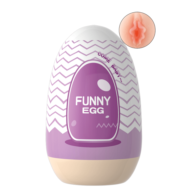 Gaine Masturbatrice Réutilisable FUNNY EGG  Design Réaliste Vagin lèvres charnus