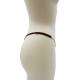 String en dentelle marron ouvert avec chaînes dorées