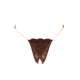 String en dentelle marron ouvert avec chaînes dorées