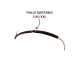 String en dentelle marron ouvert avec chaînes dorées