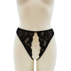 String noir avec bijou couleur aléatoire et chaîne dorée
