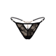 String noir avec bijou perle strass dorés