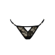 String noir avec bijou perle strass dorés