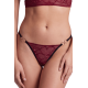 String bordeaux avec anneaux détachables
