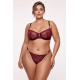 String bordeaux avec anneaux détachables