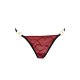 String bordeaux avec anneaux détachables