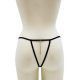 String noir en dentelle avec bijou et chaîne dorée