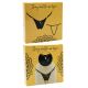String noir en dentelle avec bijou et chaîne dorée