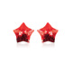 Paire de cache tétons adhésifs étoile pailletée sequin rouge