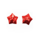 Paire de cache tétons adhésifs étoile pailletée sequin rouge