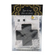 Paire de cache tétons adhésifs croix pailletée noir