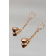 Bijou pince téton, forme perle doré rose