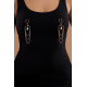 Bijoux de seins avec 3 chainettes doré rose et une perle