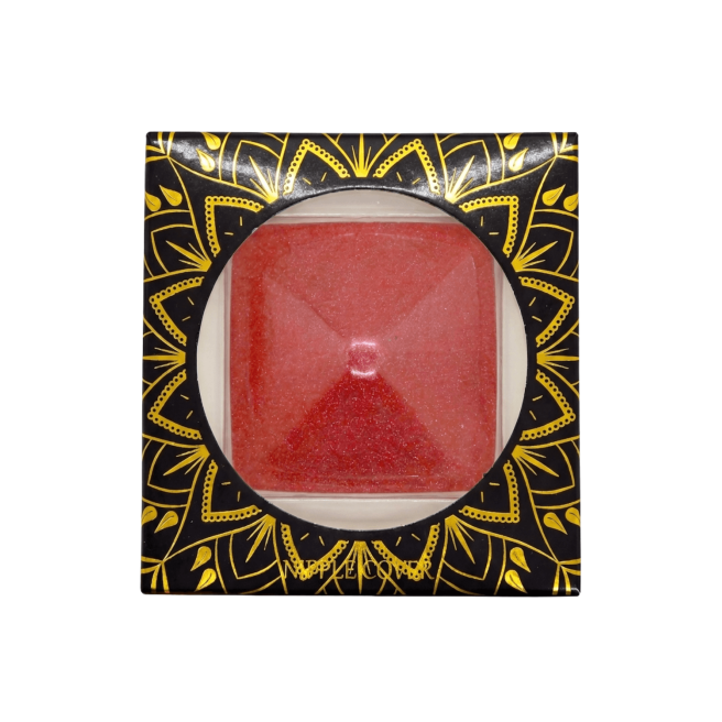 Nipple Métal rouge Cache tétons carré