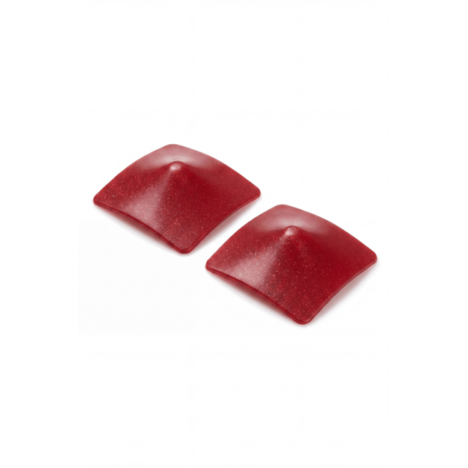 Nipple Métal rouge Cache tétons carré