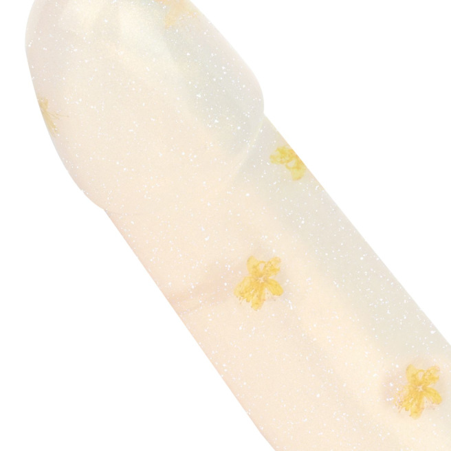 Dildo fleurs dorées 15 cm