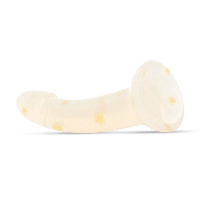 Dildo fleurs dorées 15 cm
